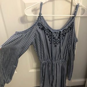 cold shoulder long sleeve hollister romper